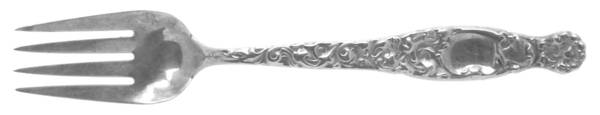 Heraldic (Sterling, 1880) Pastry Fork by Whiting Manf Co