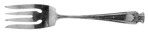 Mandarin (Sterling, 1917-1918) Small Individual Solid Fish/Salad Fork by Whiting Manf Co