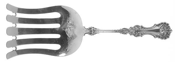 Pompadour (Sterling, 1895-1898) Oversize Solid Asparagus Server by Whiting Manf Co