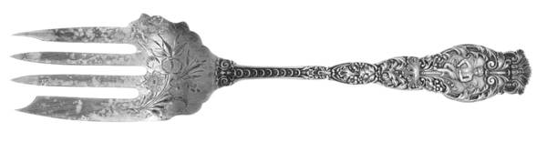 Ariel (Sterling, 1895) Small Solid Cold Meat Serving Fork