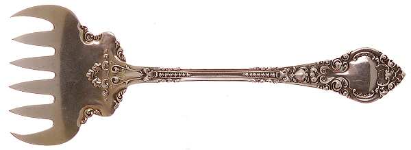 Athenia (Sterling, 1890) Large Solid Tined Sardine Serving Fork