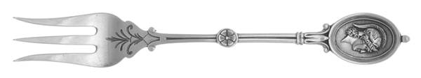 Medallion (Sterling, 1862) Pickle Fork Old Style Bright Cut