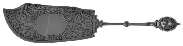 Medallion (Sterling, 1862) Large Solid Bright Cut Fish Serving Knife