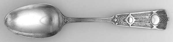 Ribbon (Sterling, 1870, No Monograms) Dessert/Oval Soup Spoon