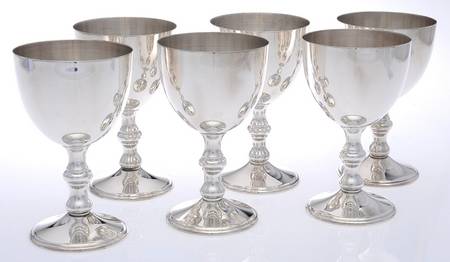 Silverplate Hollowware Water Goblet - Set of 6 by W & S Blackington Co