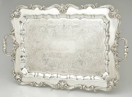 Victoria (Silverplate, Hollowware) Large Silverplate Waiter Tray by W & S Blackington Co