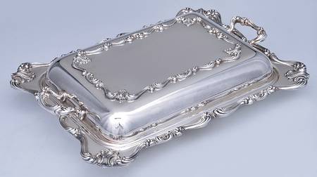 Victoria (Silverplate, Hollowware) Plated Divided Oval Vegetable Bowl by W & S Blackington Co