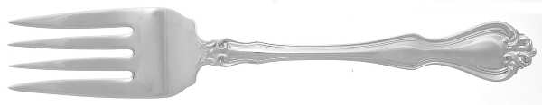 George & Martha Washington (Sterling, 1940) Medium Solid Cold Meat Serving Fork