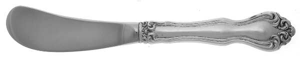 George & Martha Washington (Sterling, 1940) Butter Spreader Hollow Hdl-Paddle/Stainless Blade
