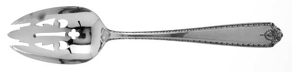 Lady Hilton (Sterling, 1940, No Monograms) Pierced Tablespoon (Serving Spoon)