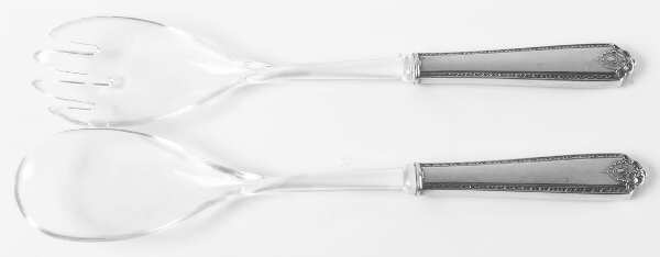 Lady Hilton (Sterling, 1940, No Monograms) Plastic Bowl 2-Piece Salad Set