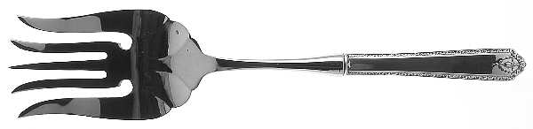Lady Hilton (Sterling, 1940, No Monograms) Stainless-Tine Utility Serving Fork