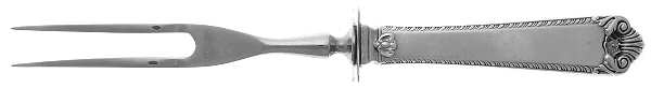 George II Rex-Handchsd (Sterling, 1936) Small Steak Carving Fork with Stainless Prongs