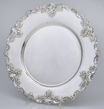 Baroque (Silverplate, Hollowware, Older) 11" Sandwich Plate