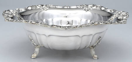 Baroque (Silverplate, Hollowware, Older) Footed Round Vegetable Bowl