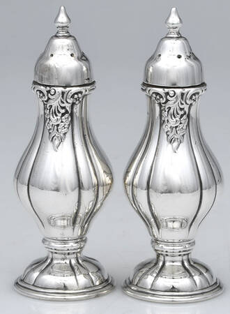 Baroque (Silverplate, Hollowware, Older) Salt & Pepper Set