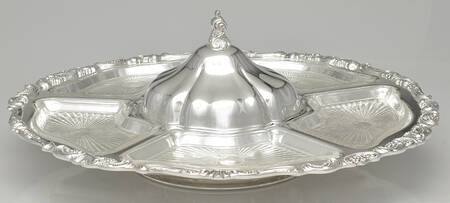 Baroque (Silverplate, Hollowware, Older) 7 Piece Lazy Susan