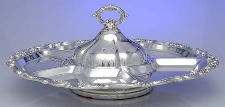 Baroque (Silverplate, Hollowware, Older) Lazy Susan, Missing Liner