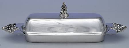 Baroque (Silverplate, Hollowware, Older) 1/4 Pound Silverplate Butter Dish, No Liner