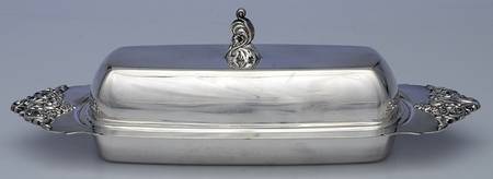 Baroque (Silverplate, Hollowware, Older) 1/4 Lb Butter W/Liner