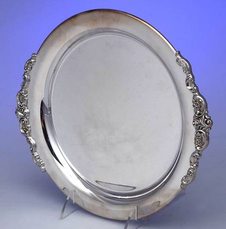 Baroque (Silverplate, Hollowware, Older) 11" Round Party Tray