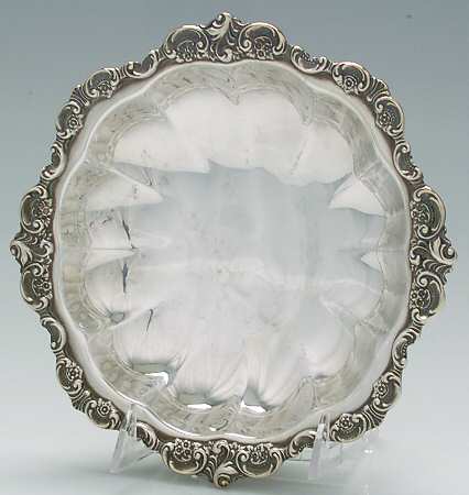 Baroque (Silverplate, Hollowware, Older) Small Footed Round Vegetable Bowl