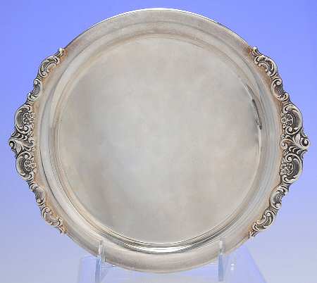 Baroque (Silverplate, Hollowware, Older) Cheese Plate-No Wood Insert