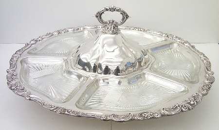 Baroque (Silverplate, Hollowware, Older) Lazy Susan with Liner