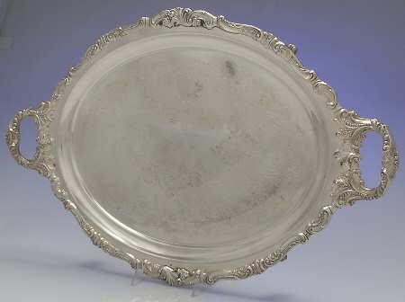 Baroque (Silverplate, Hollowware, Older) Medium Footed Waiter Tray