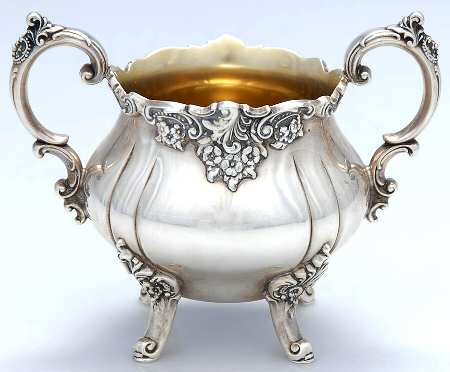 Baroque (Silverplate, Hollowware, Older) Plated Mini Sugar Bowl