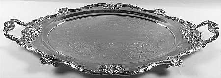 Christopher Wren (Silverplate, Hollowware) Large Footed Waiter Tray