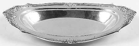 Rose Point (1200, Silverplate, Hollowware) Silverplate Bread Tray