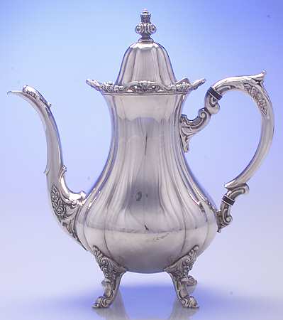 Rose Point (1200, Silverplate, Hollowware) Teapot