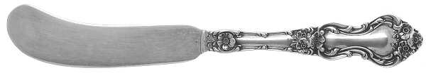 Meadow Rose (Sterling, 1907, No Monos) Flat Handle Butter Spreader