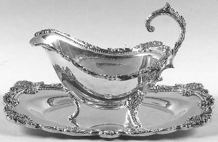 Sir Christopher (Silverplate, Hollowware) Plated Gravy Boat & Underplate