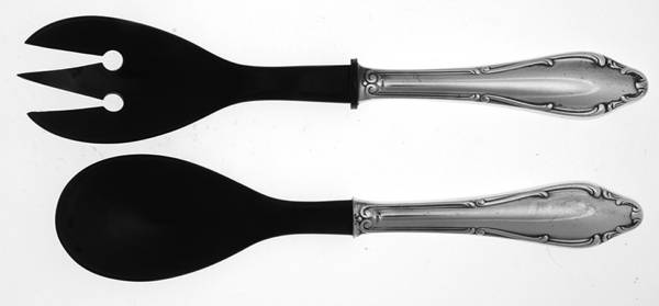 WLN4 (Silverplate) Plastic Bowl 2-Piece Salad Set