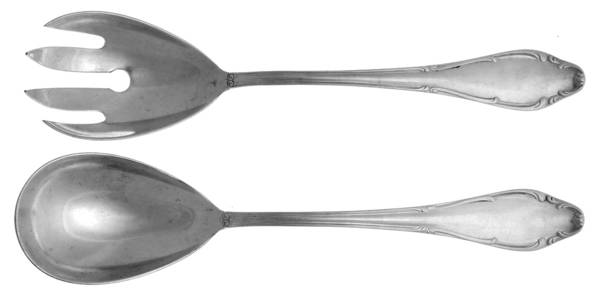 WLN4 (Silverplate) (2 Pc) Solid Salad Set