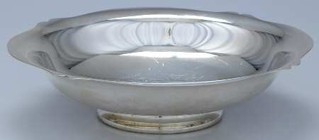 Antique (Sterling, Hollowware) 9" Round Footed Vegetable Bowl