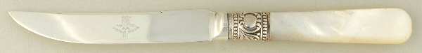 Pearl Handle Flatware 1 Individual Fruit Knife with Silverplate Blade by World Brand