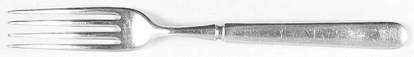 WAS86 (SILVERPLATE) Indented Solid Handled Fork