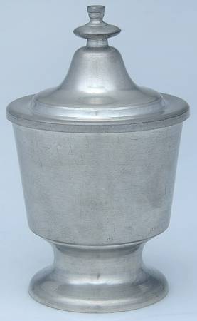 WOP1 (PEWTER, HOLLOWWARE) Sugar Bowl with Lid