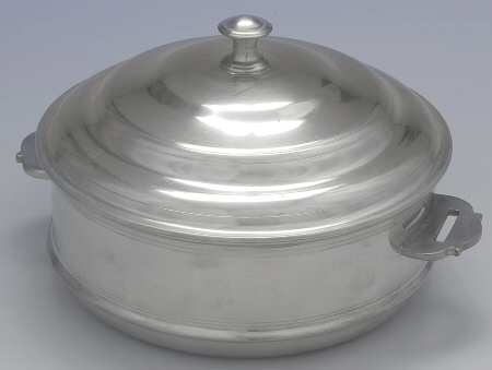 WOP1 (PEWTER, HOLLOWWARE) 2 Quart Round Covered Casserole