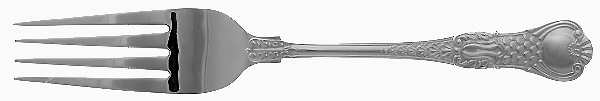 Coburg (Sterling) Large Solid Cold Meat Serving Fork