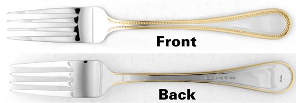 Continental Gold Bead (Stainless, Gold Accent) Fork
