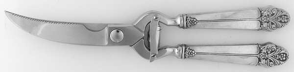 WOX1 (Sterling) Poultry Shears with Stainless Blades by Wolfenden Silver Co