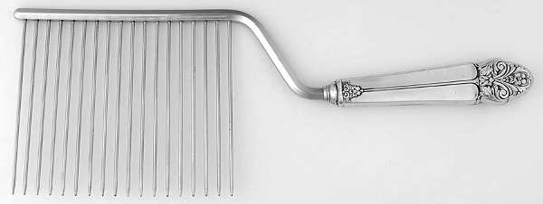WOX1 (Sterling) Cake Breaker with Silverplate Prongs by Wolfenden Silver Co