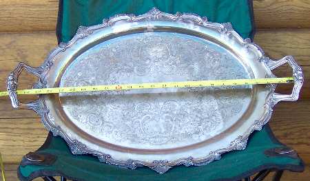 Chippendale (Silverplate, Hollowware) Large Waiter Tray