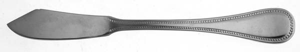 French Pearl (Stainless) Flat Handle Master Butter Knife