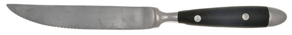 Cafe-Black (Stainless) Individual Solid Handle Steak Knife