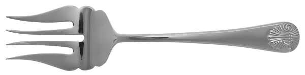 Williamsburg Shell (Stainless) Medium Solid Cold Meat Serving Fork